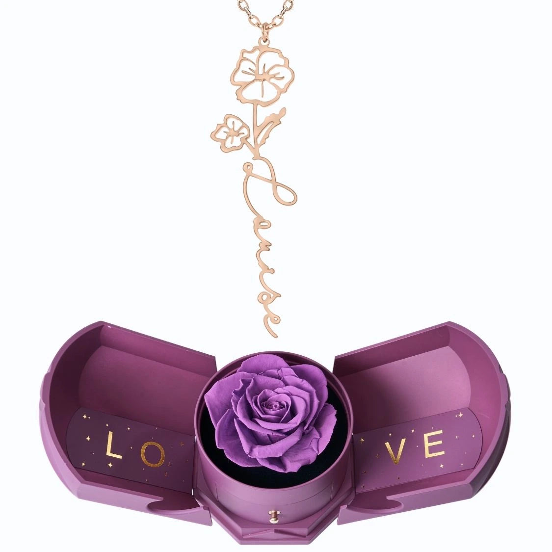 Coffret Harmonie Éternelle & Collier Prénom Fleur