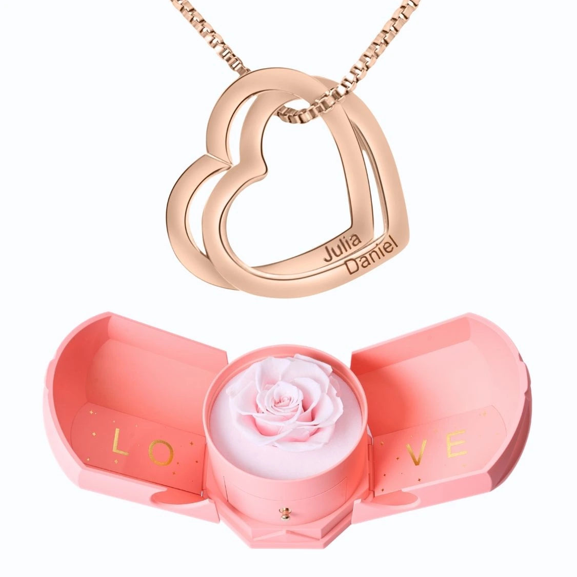 Armonía Eterna & Collar con Corazones Entrelazados