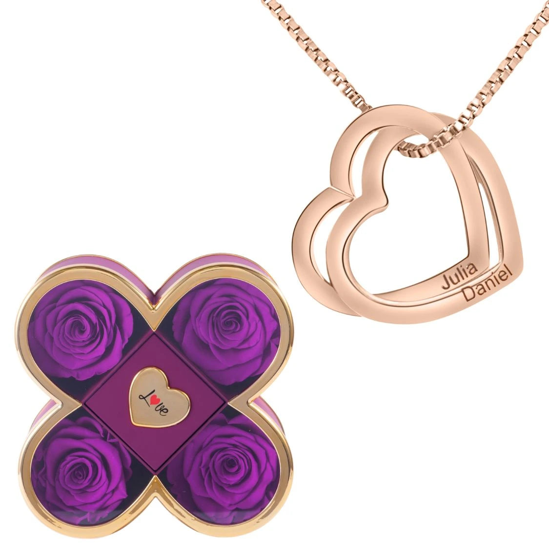 Coffret Chance Éternelle & Collier Coeurs Entrelacés