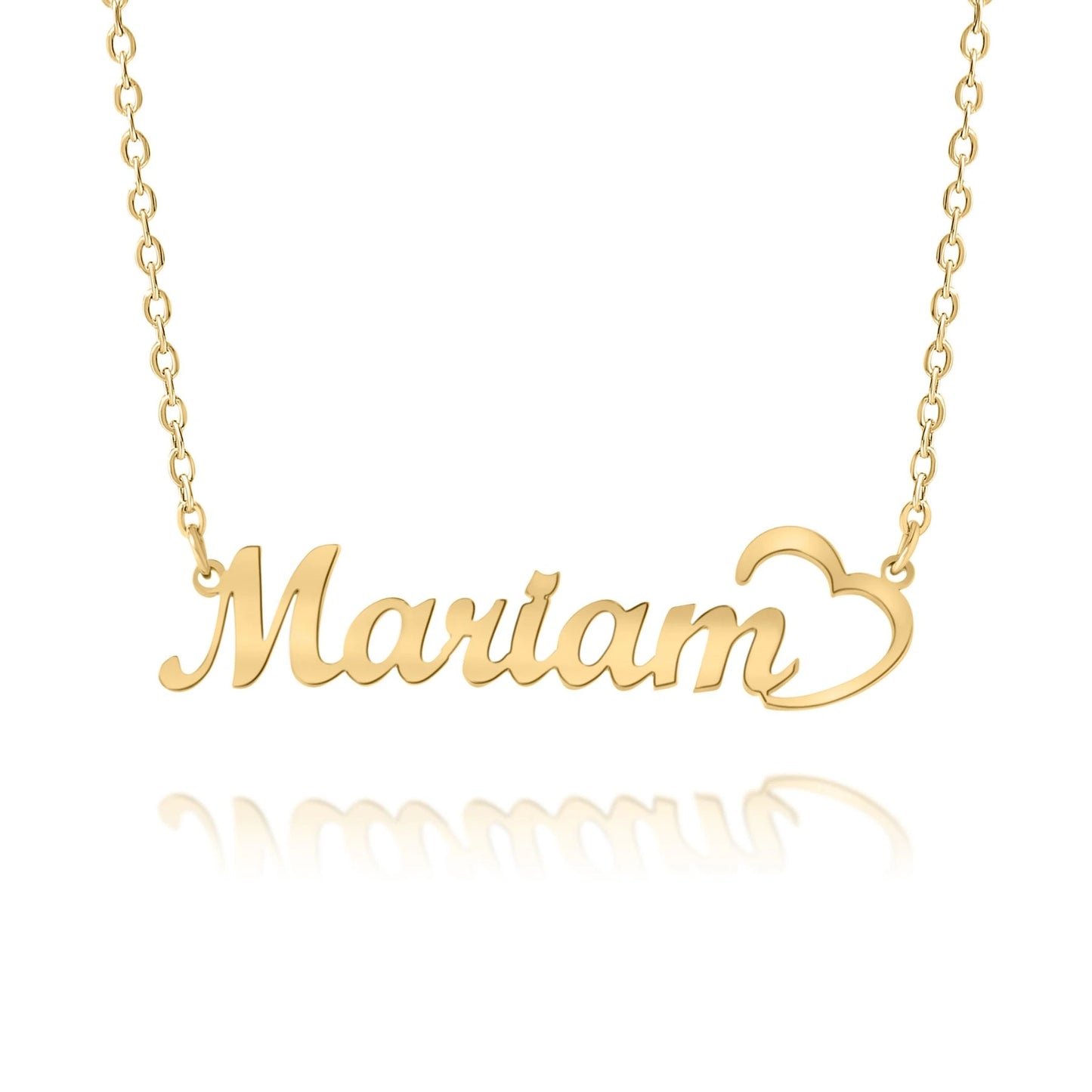 Open Heart Name Necklace
