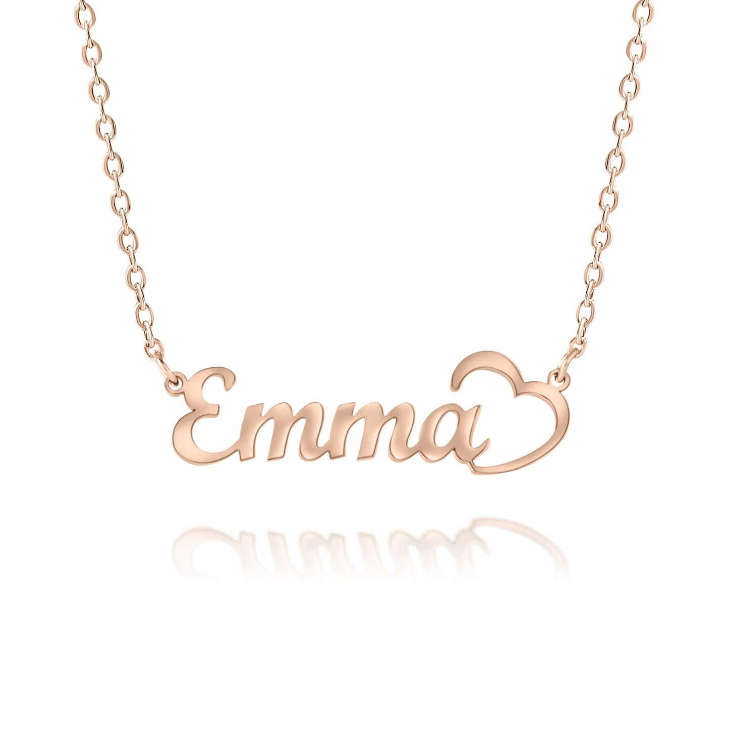 Open Heart Name Necklace