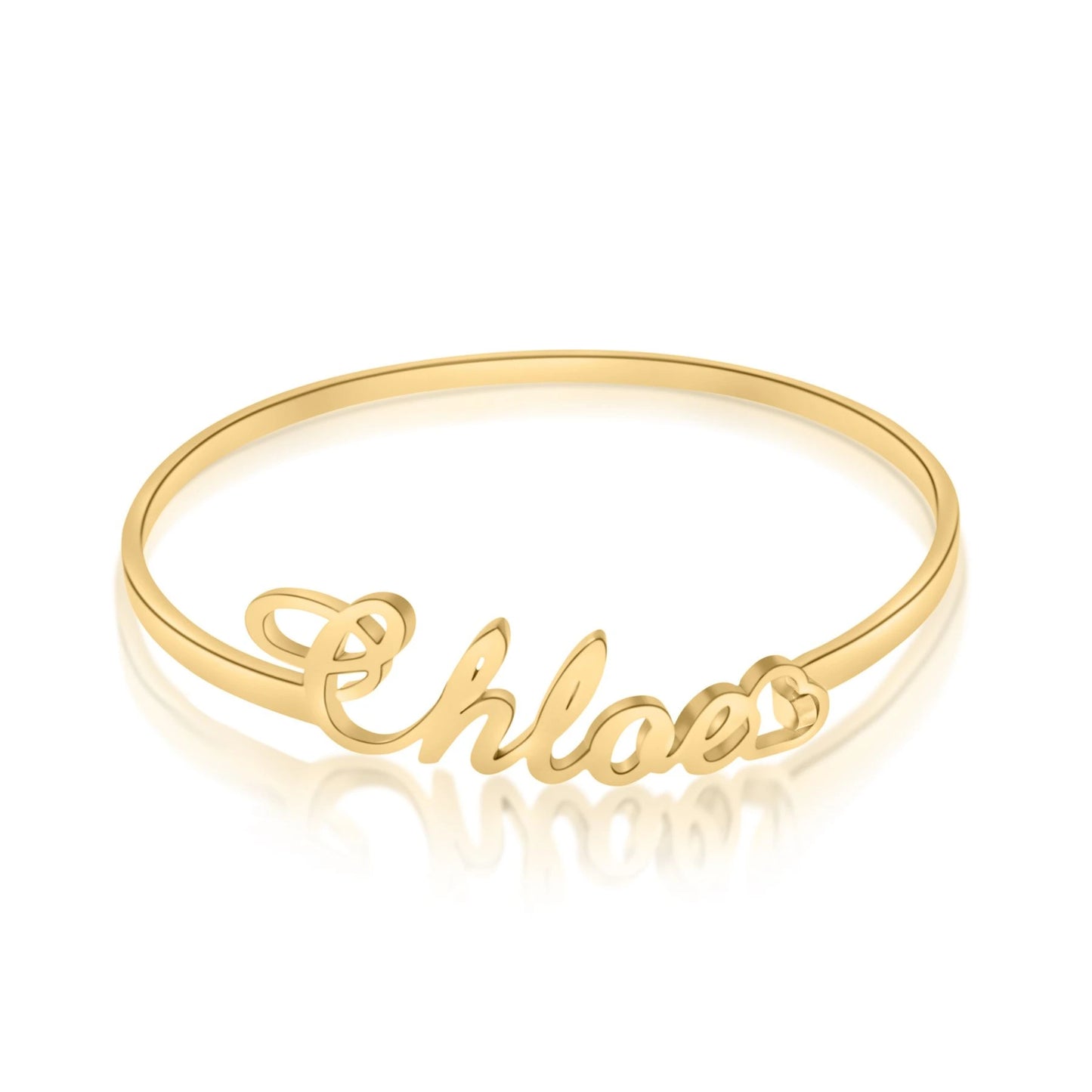 Personalized Bangle Bracelet with Clasp