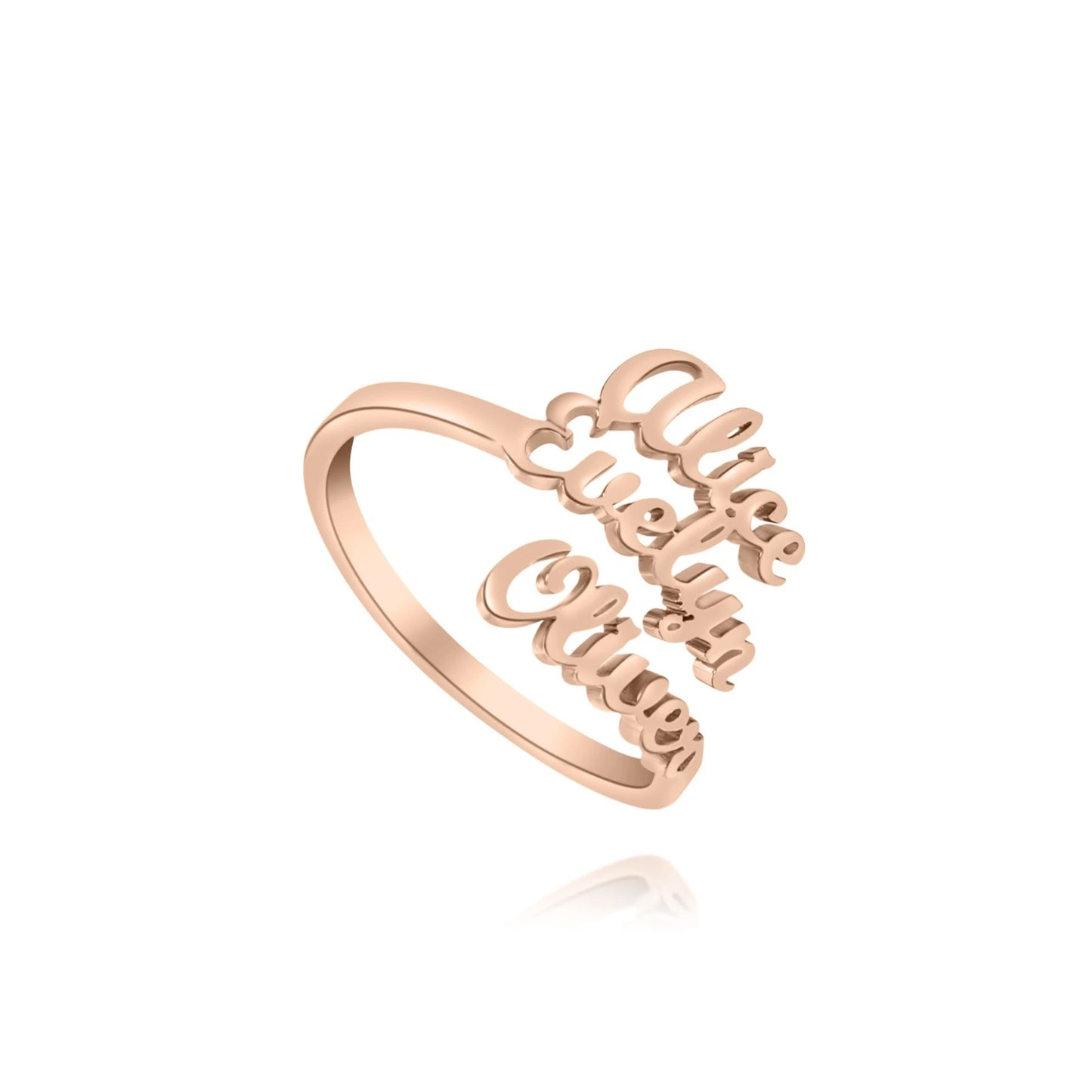 Personalized Ring with Three Names