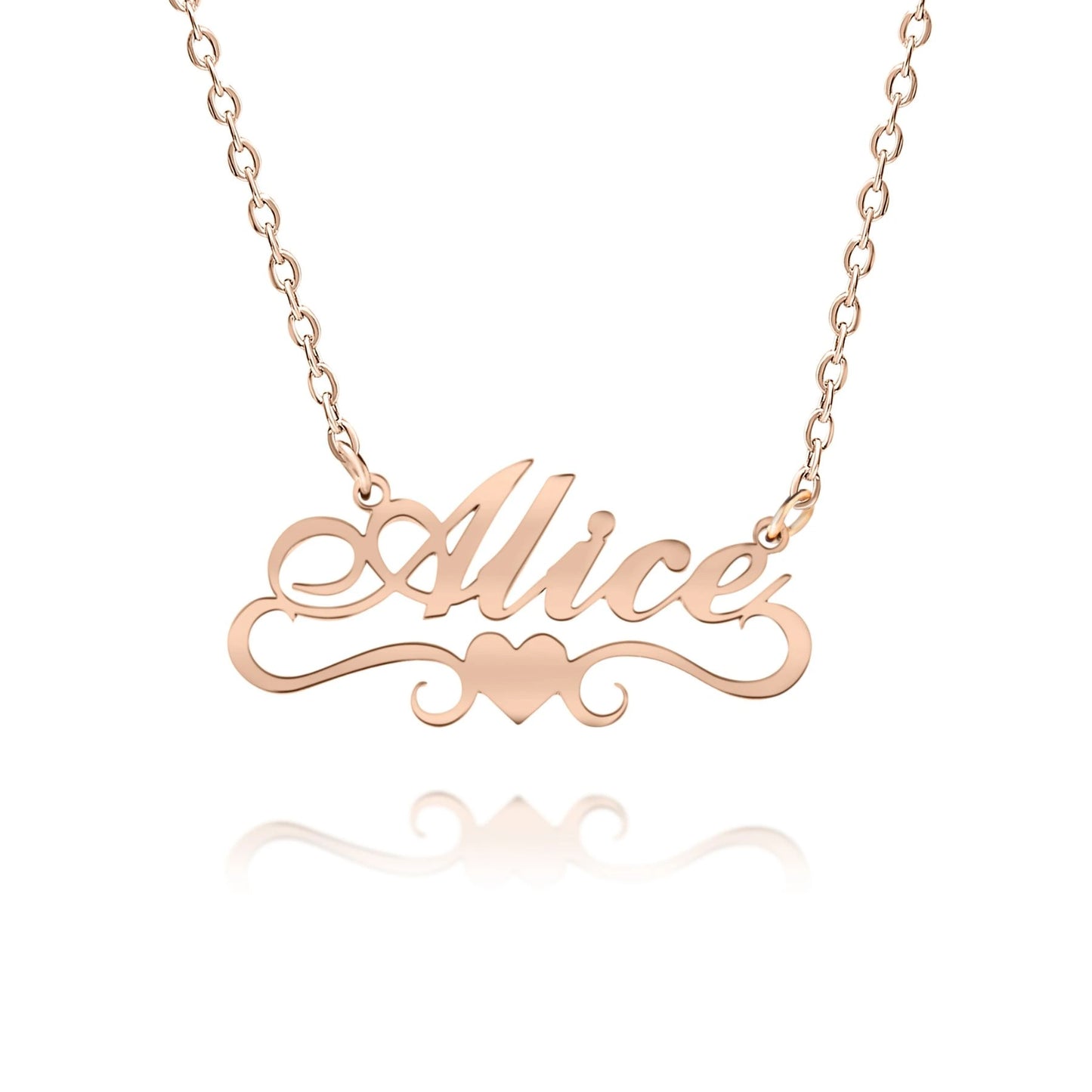 Personalized Necklace with Heart