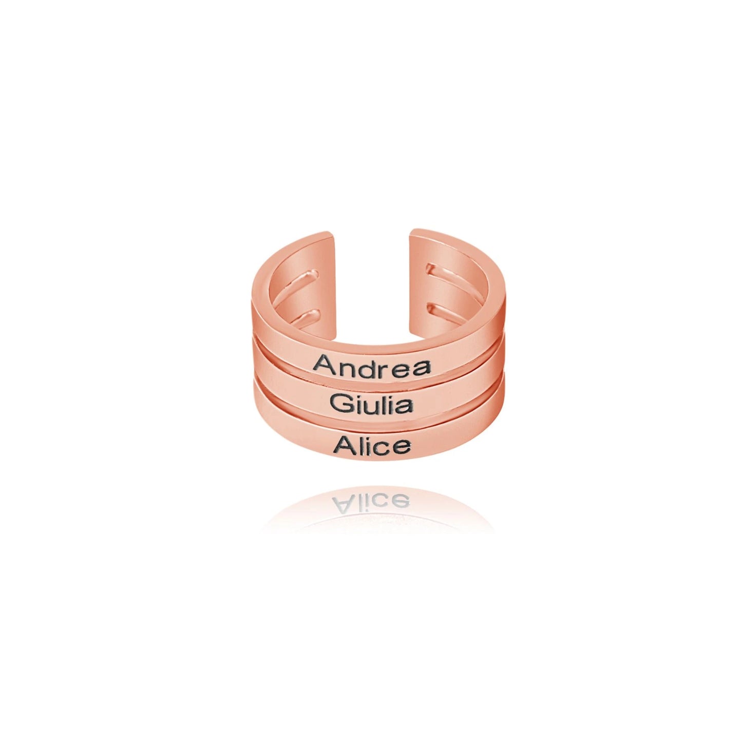 Personalized Three-Name Ring