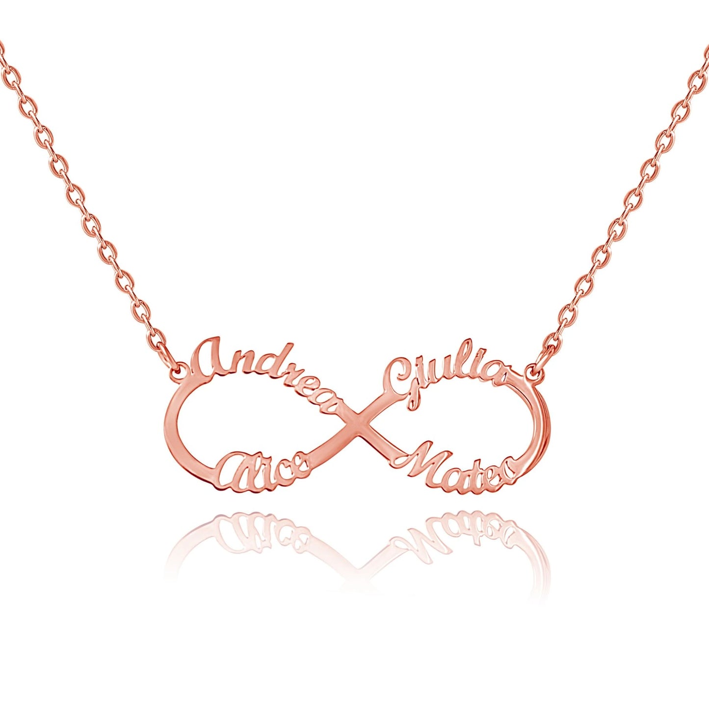 Personalized Infinity 4-Name Necklace