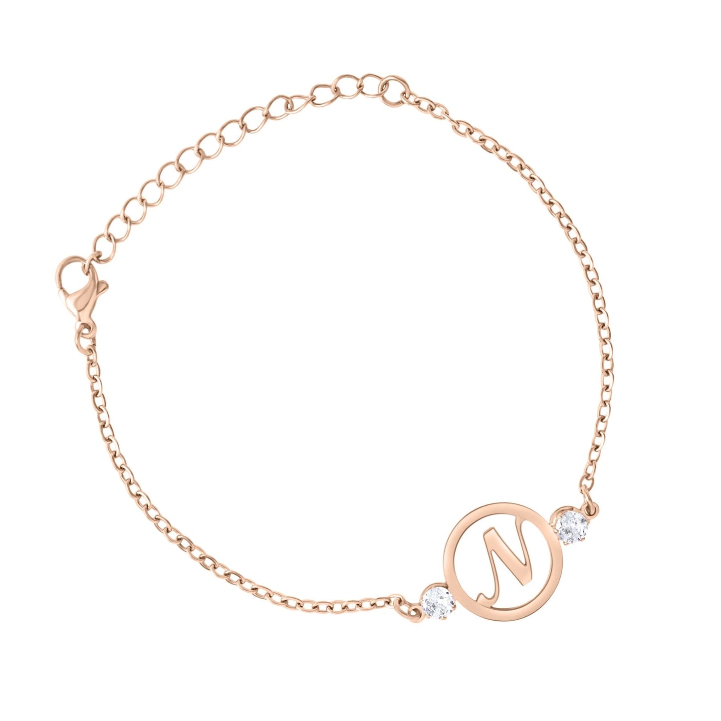 Personalized Initial & Stone Bracelet