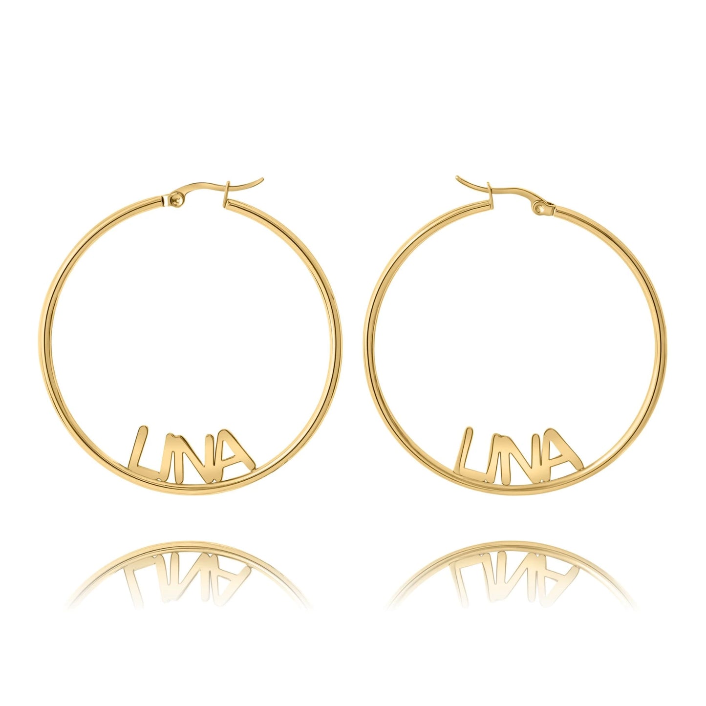Personalized Closed Hoop Earrings