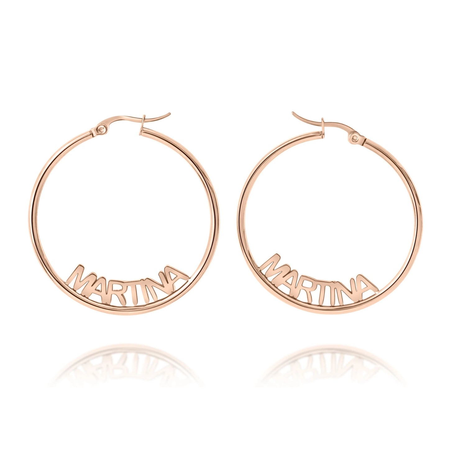 Personalized Closed Hoop Earrings