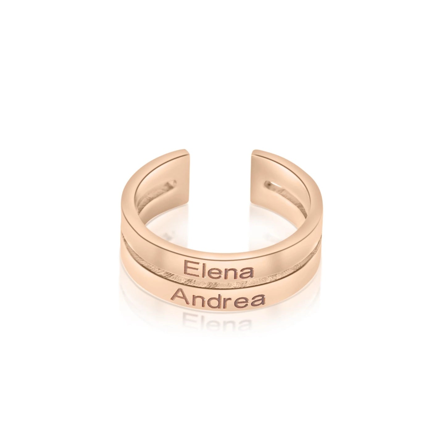 Personalized Open Two-Name Ring