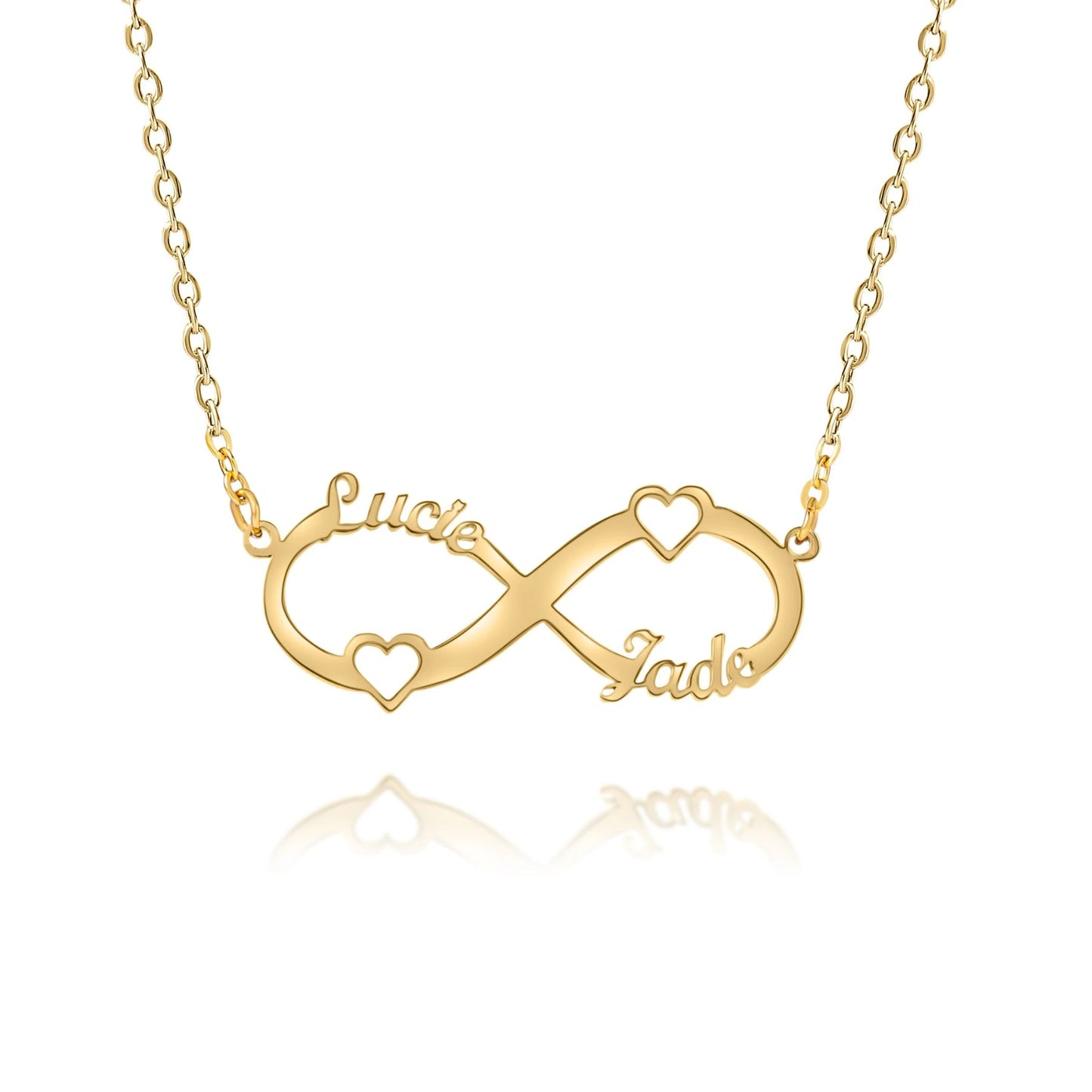 Double Infinity Double Heart Necklace