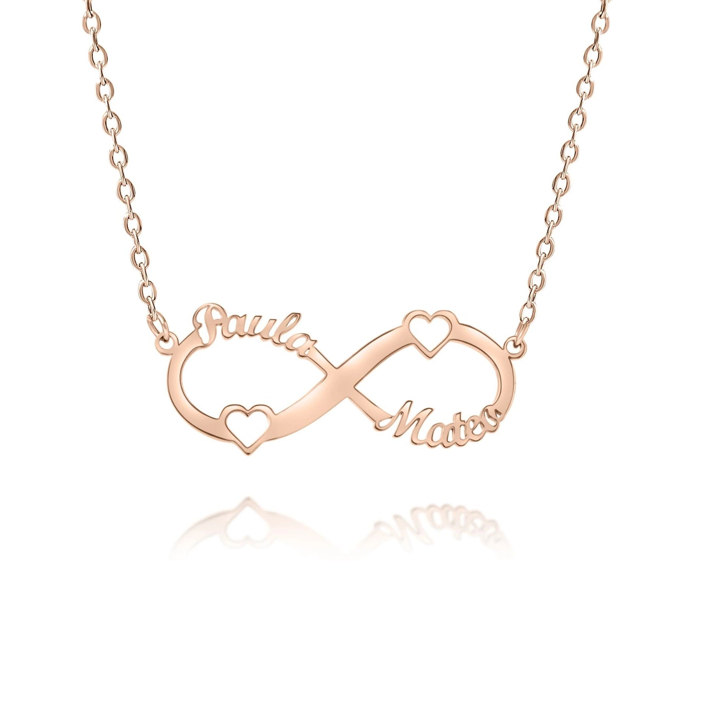 Double Infinity Double Heart Necklace