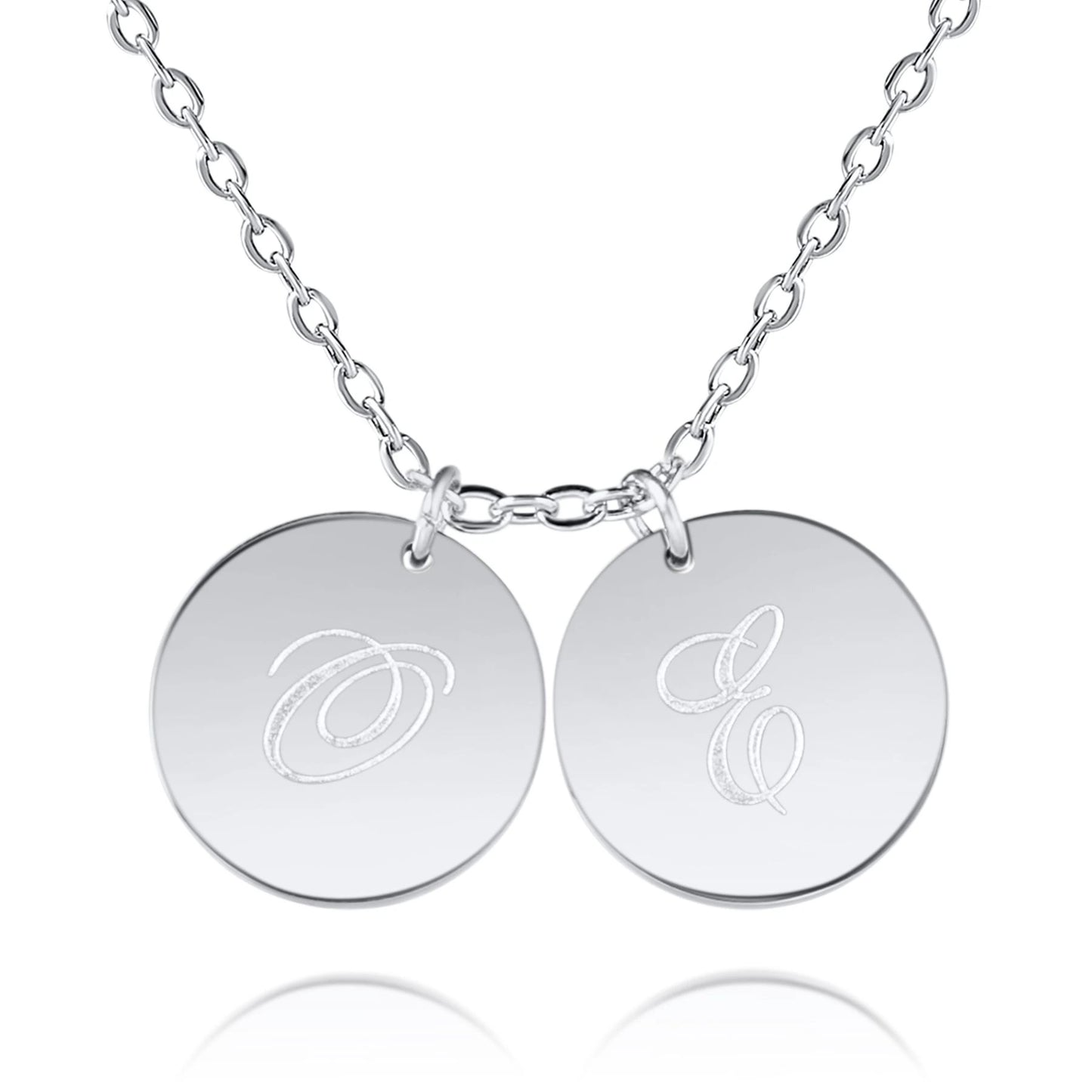 Pendentif Disques Personnalisés Initiales Gravées