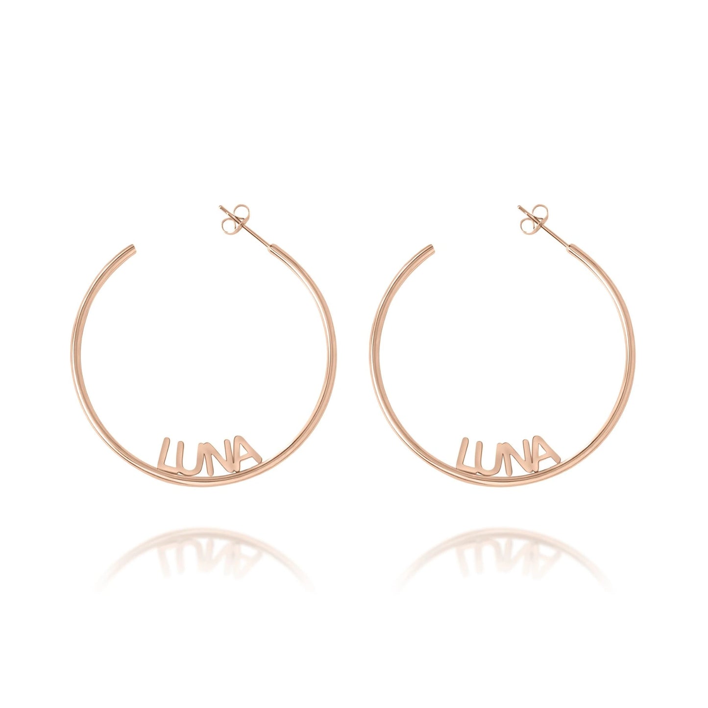 Personalized Open Hoop Earrings