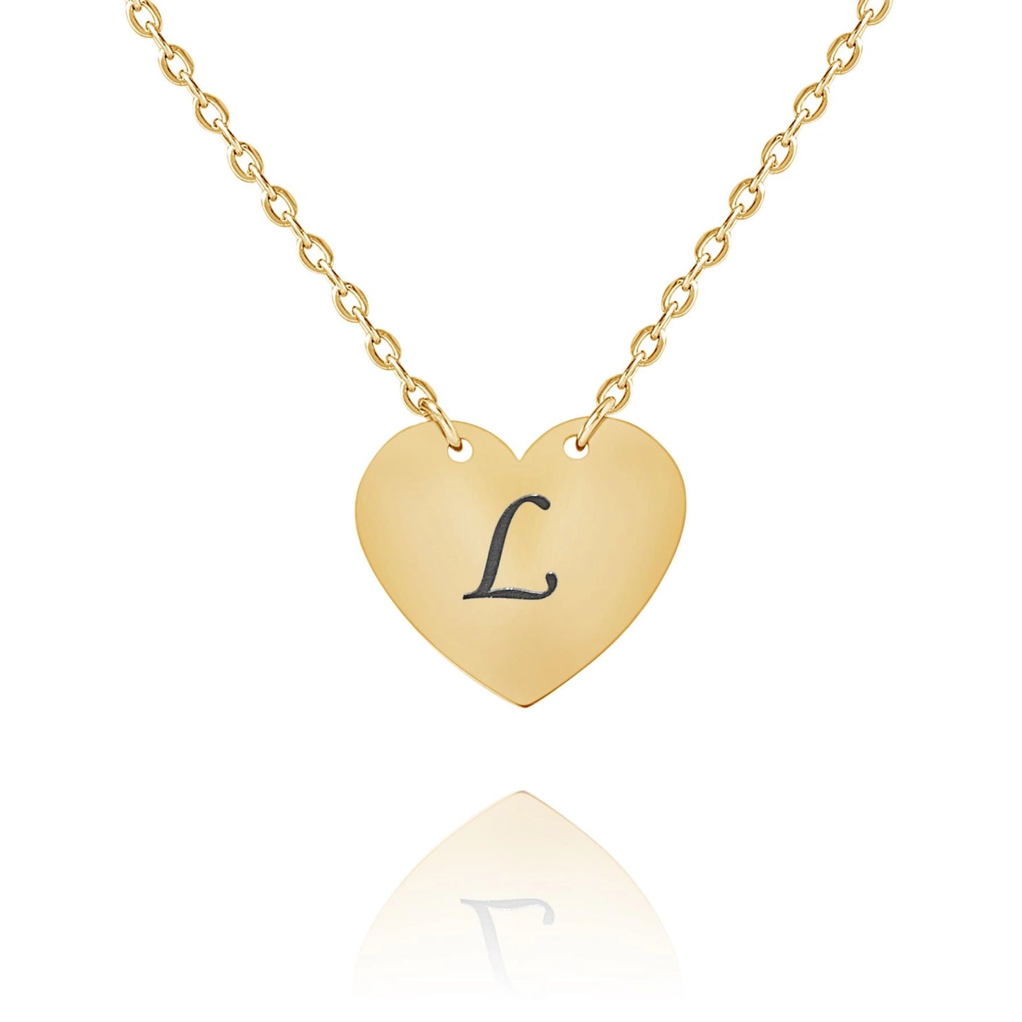 Personalized Heart Necklace with Initial