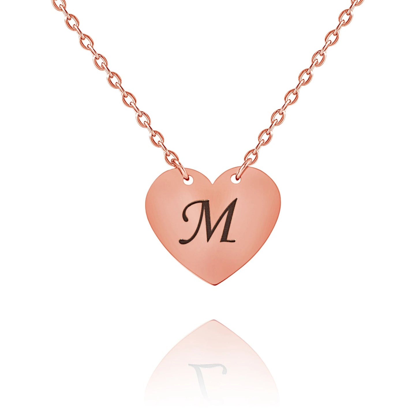 Personalized Heart Necklace with Initial