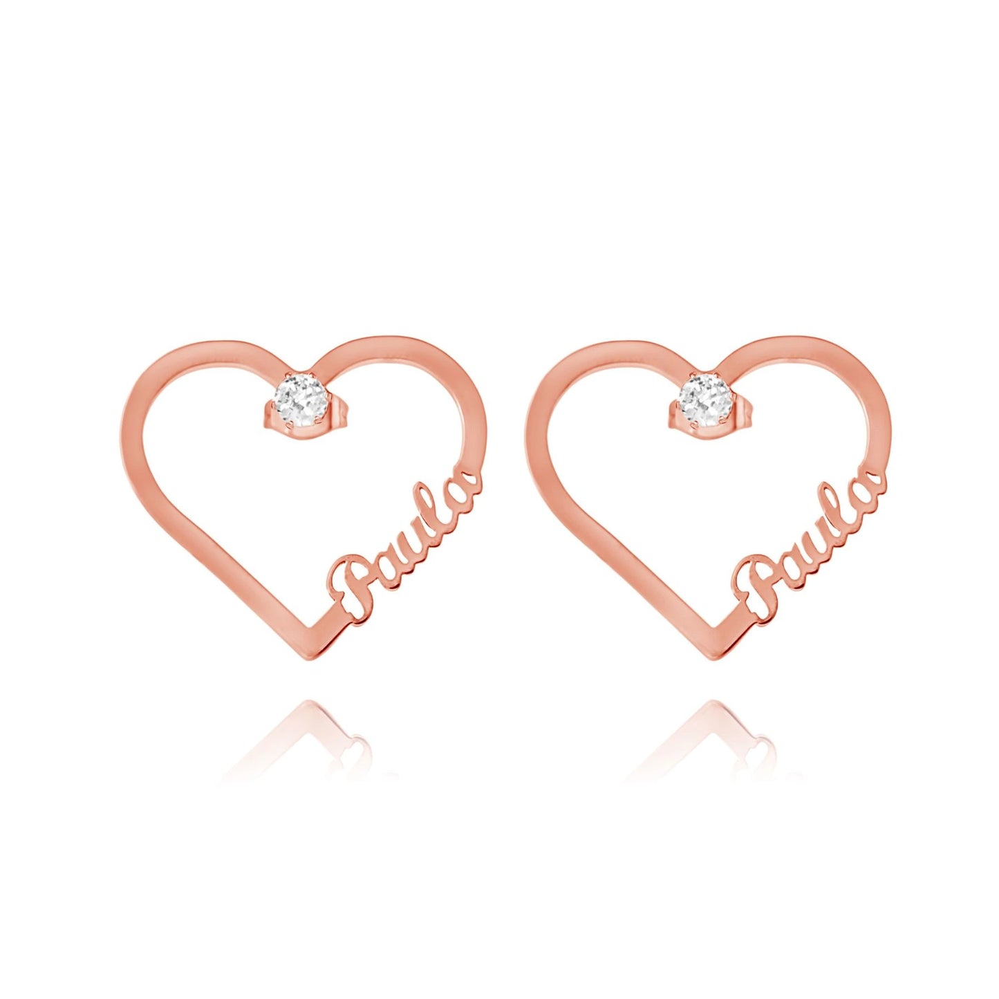 Heart & Crystal Earrings