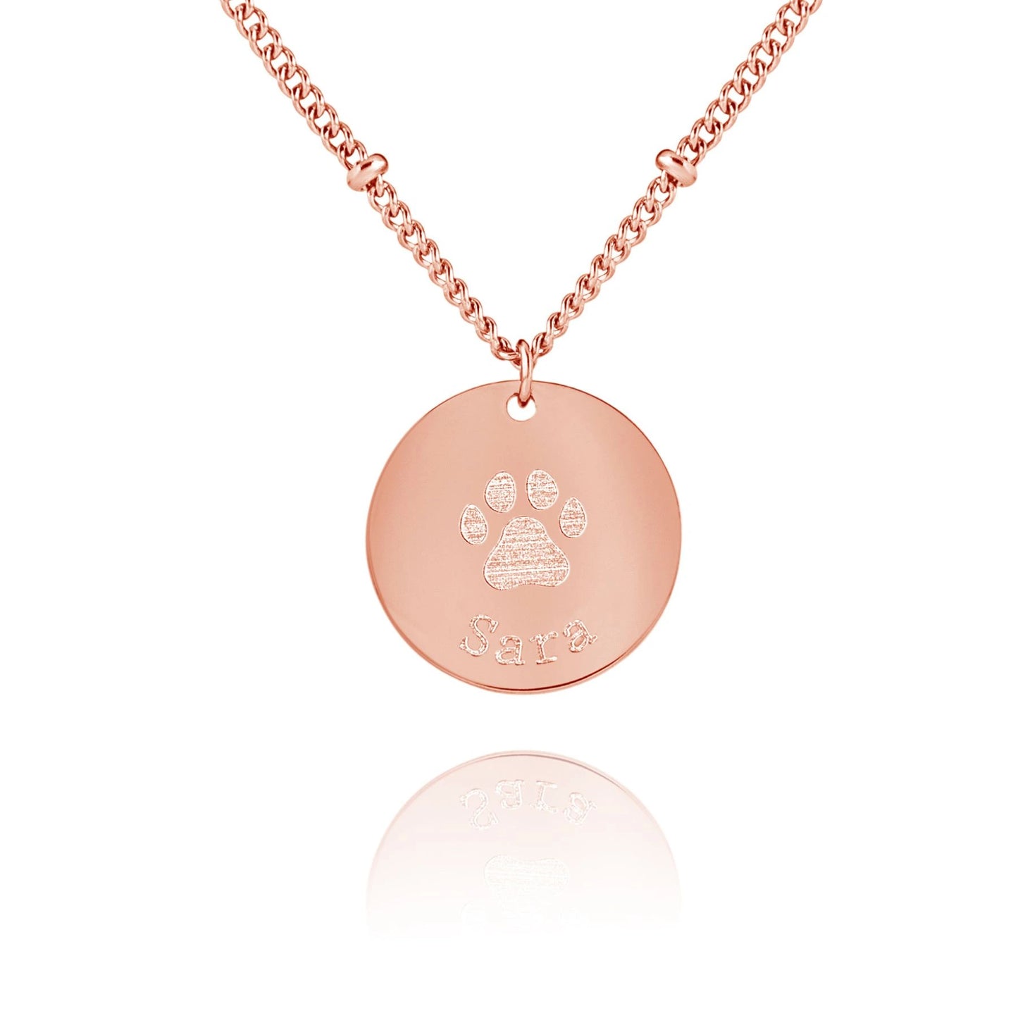 Personalized Paw Print Necklace