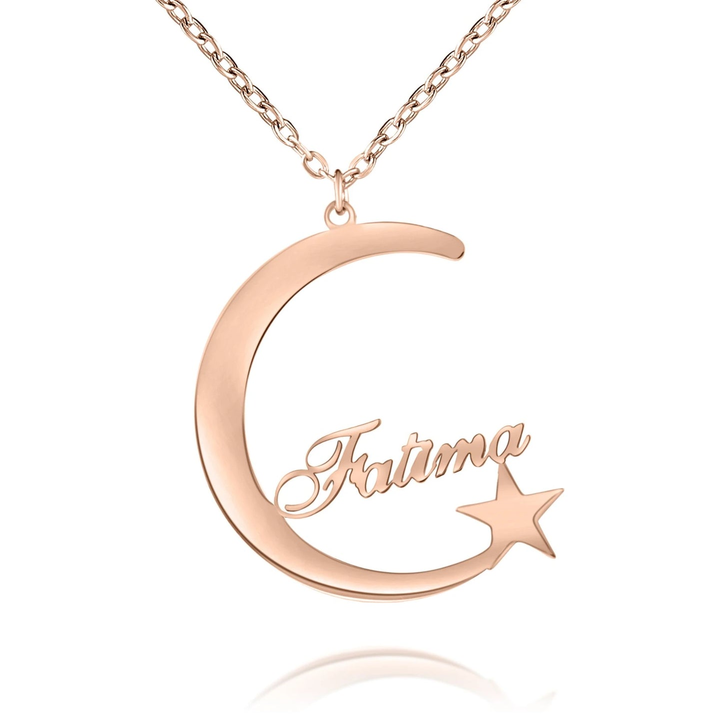 Personalized Moon & Star Necklace