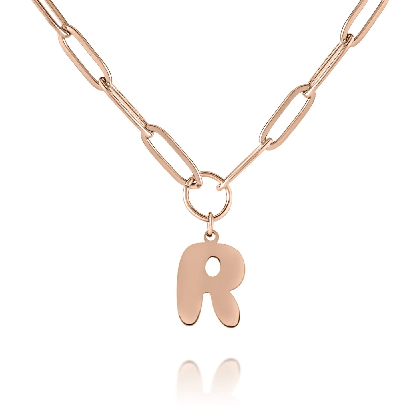 Collana con Lettere Morbide e Catena Spessa Personalizzata