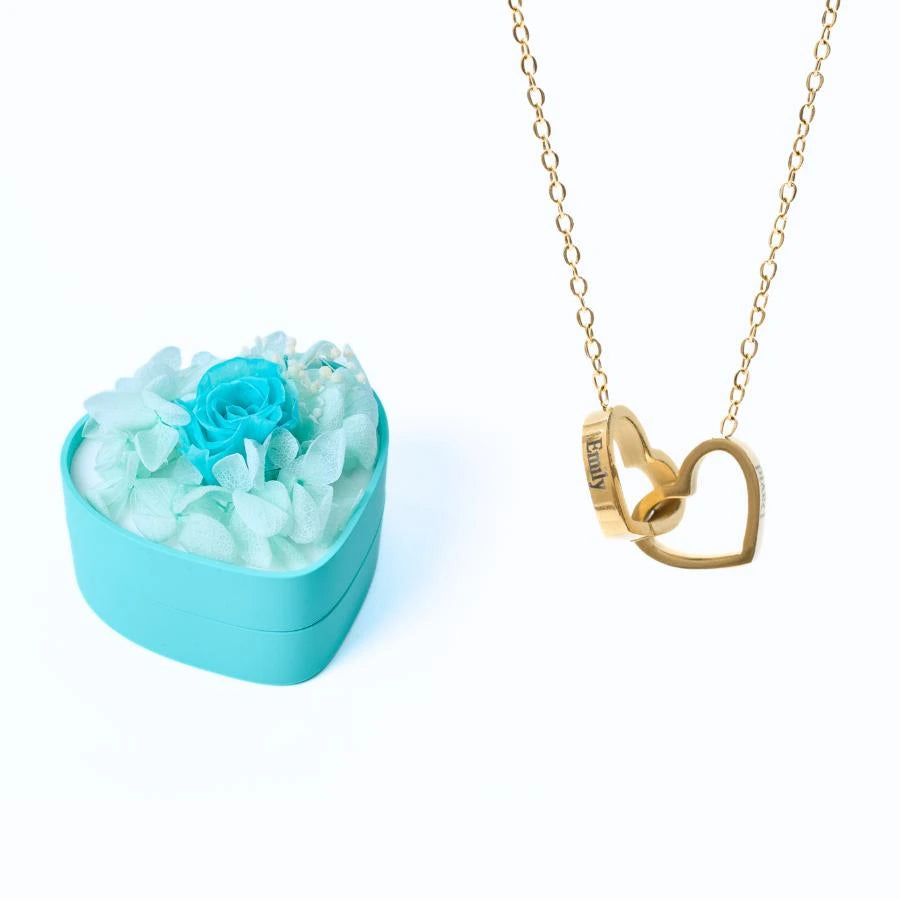 Mini Eternal Heart & Personalized Necklace
