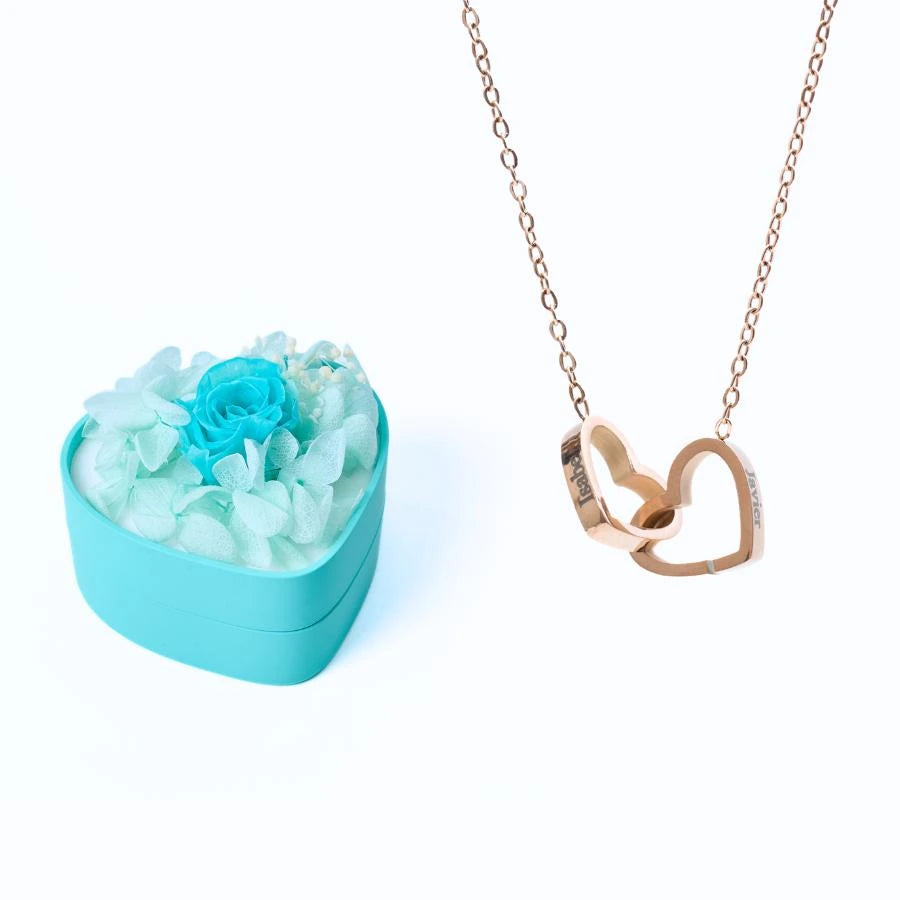 Mini Eternal Heart & Personalized Necklace