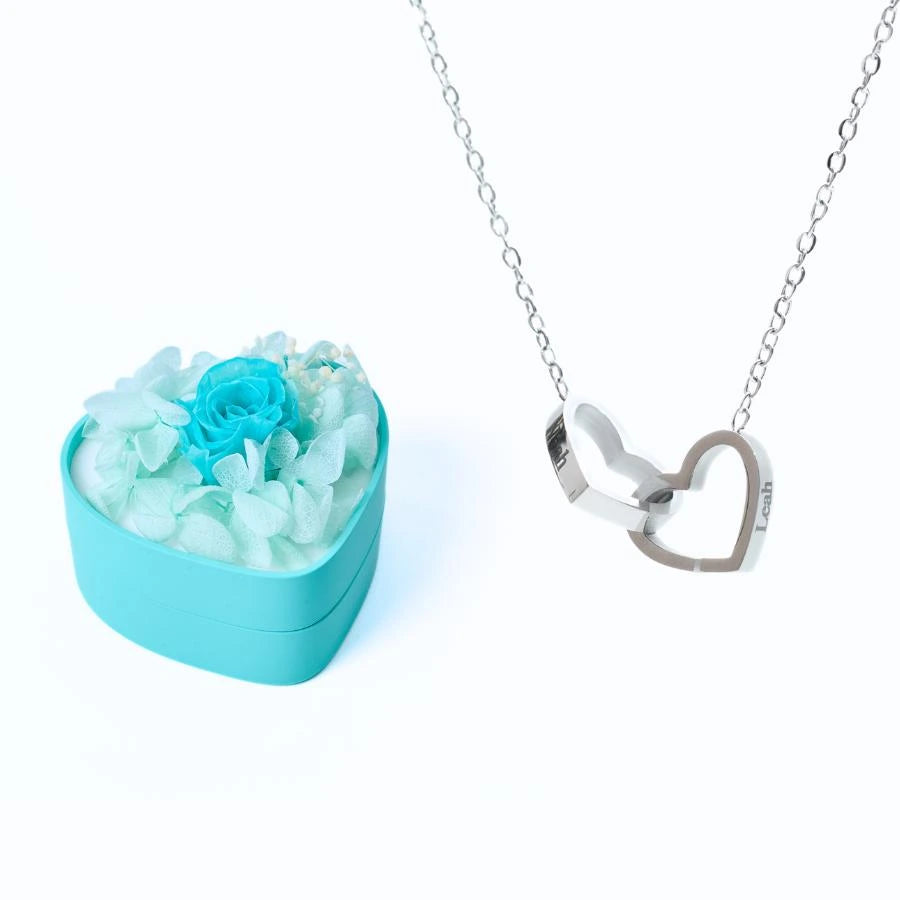 Mini Eternal Heart & Personalized Necklace