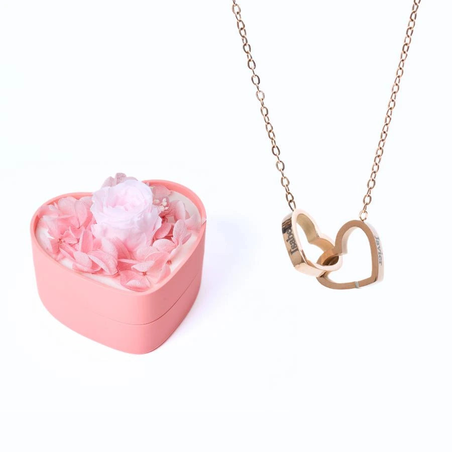 Mini Eternal Heart & Personalized Necklace