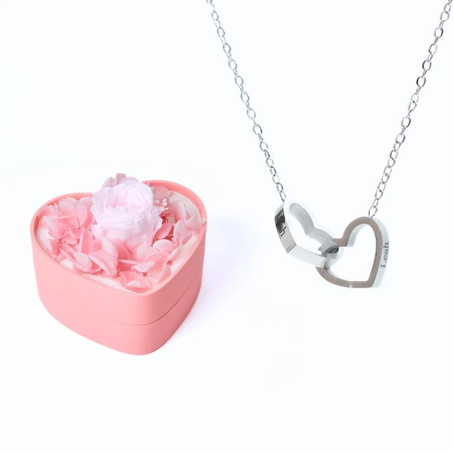 Mini Eternal Heart & Personalized Necklace