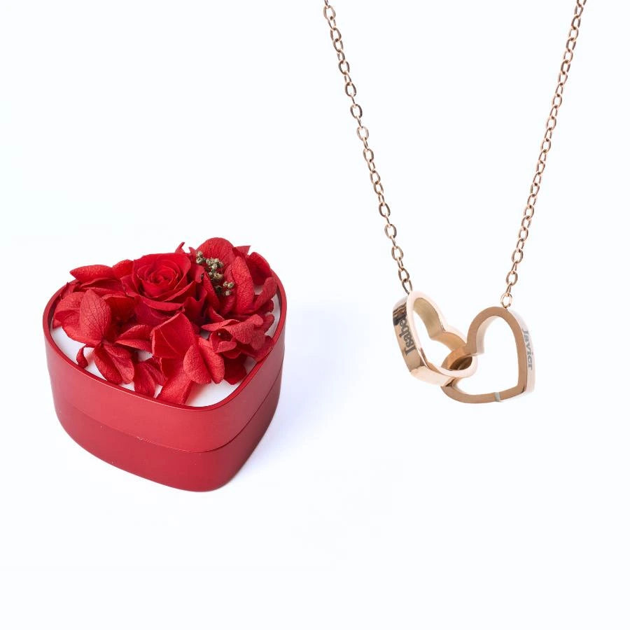 Mini Eternal Heart & Personalized Necklace