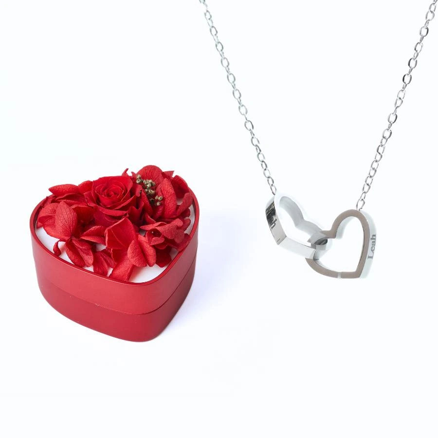 Mini Eternal Heart & Personalized Necklace