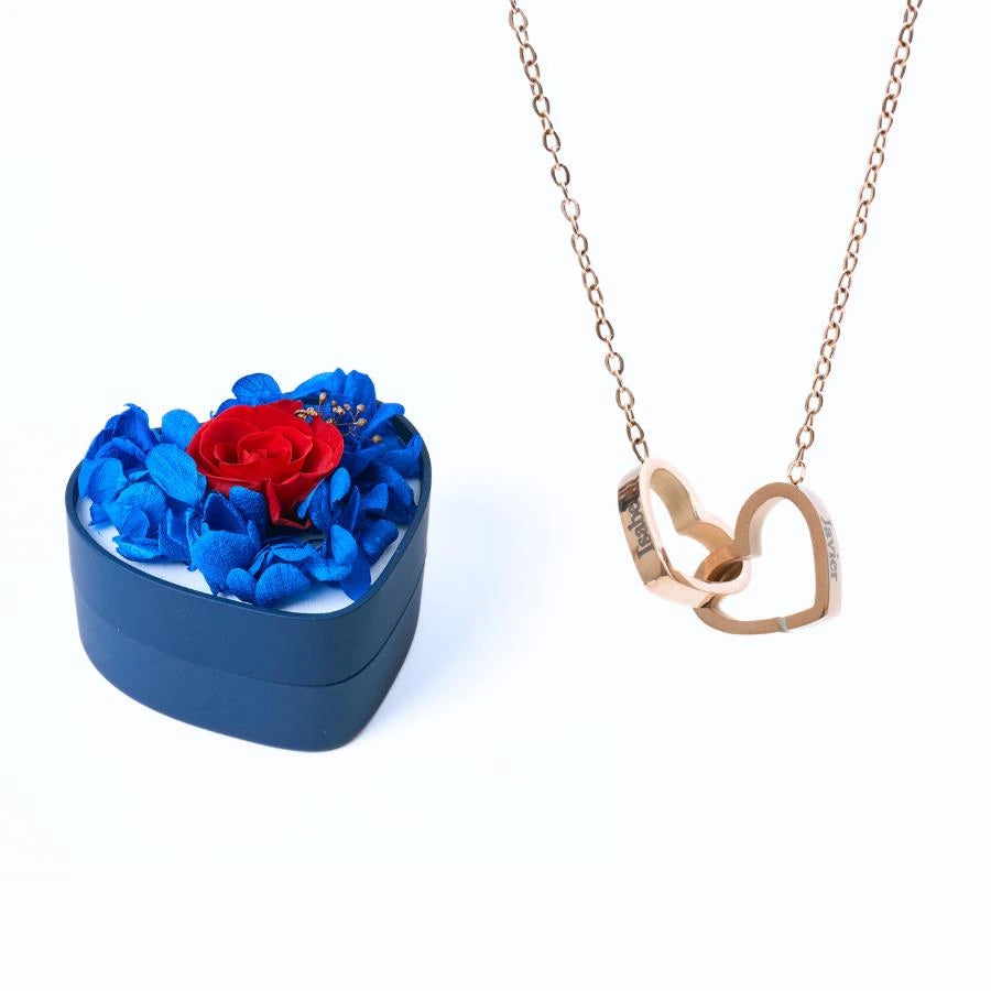 Mini Eternal Heart & Personalized Necklace