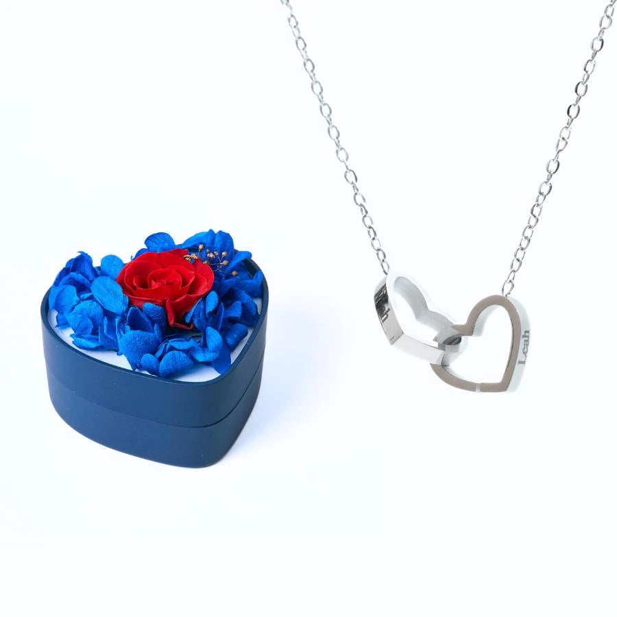 Mini Eternal Heart & Personalized Necklace