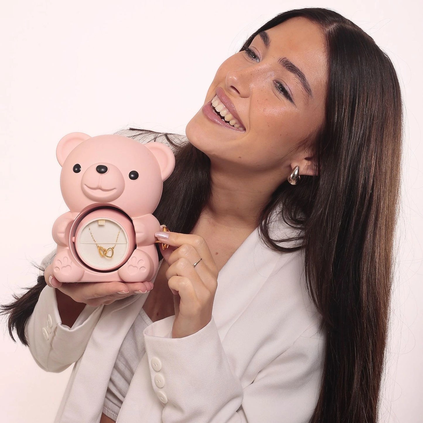 Eternal Rose Bear & Personalized Bracelet