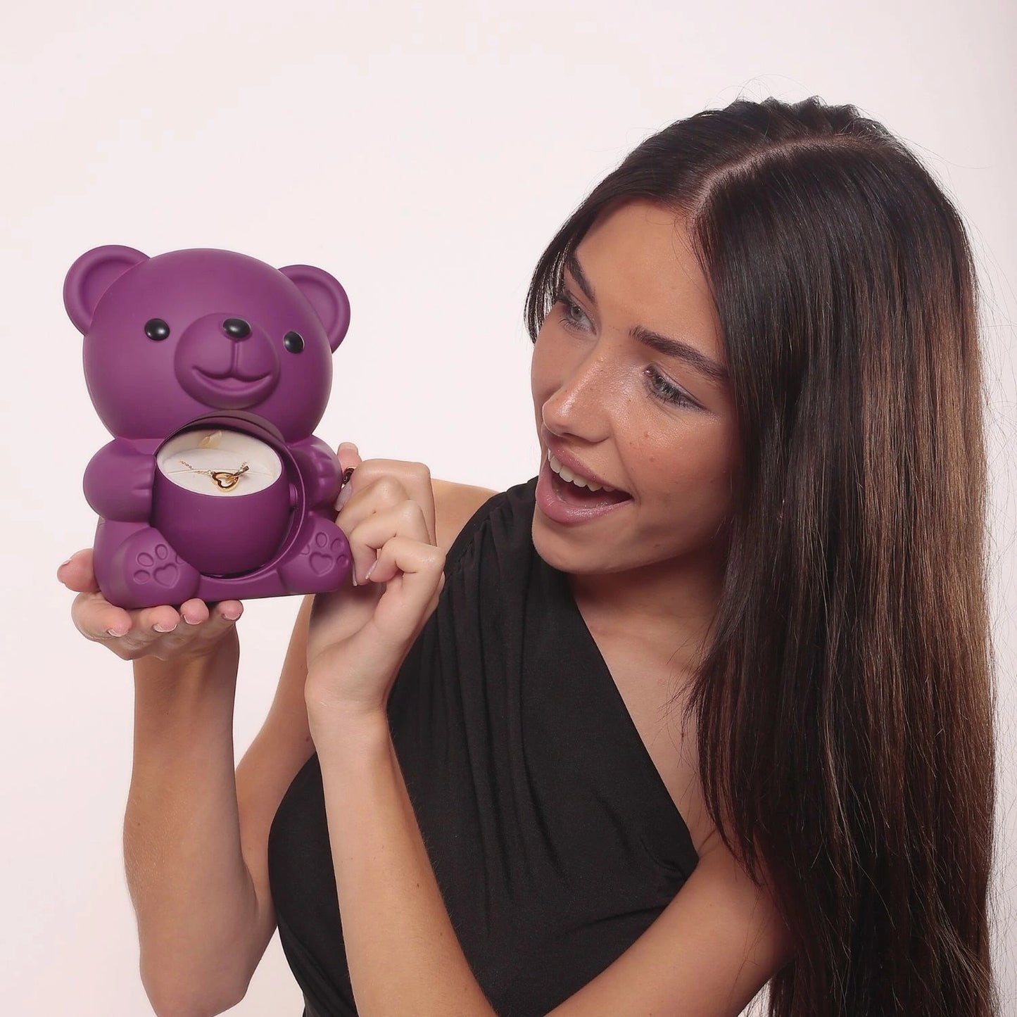Eternal Rose Bear & Personalized Bracelet