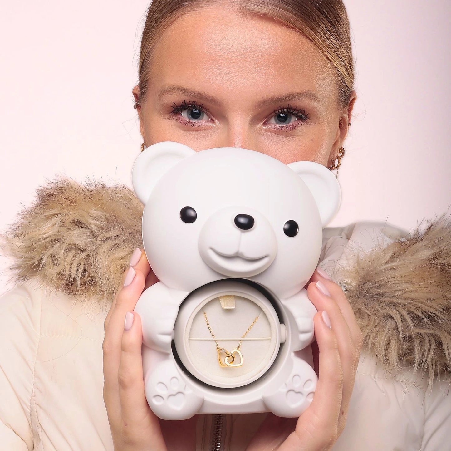 Eternal Rose Bear & Personalized Bracelet
