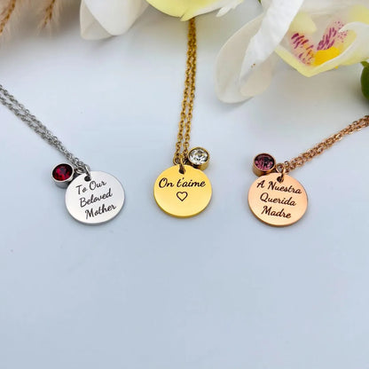 Eternal Love & Personalized Disc Necklace
