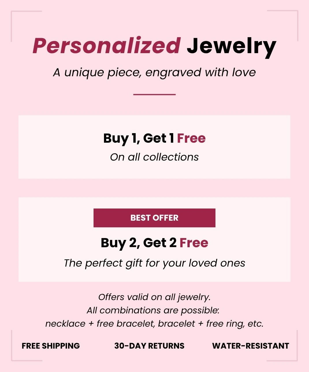 Current Offer Buy 1, get 1 Free, Buy 2, get 2 Free