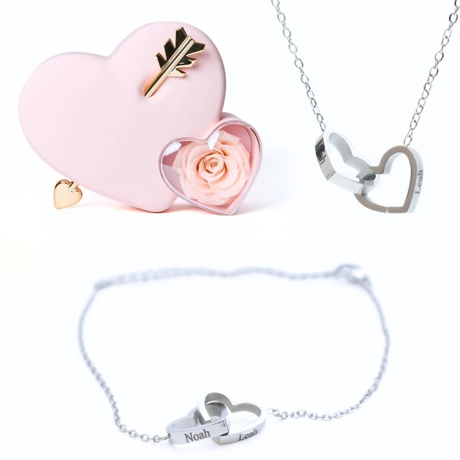 Eternal Love Box & Personalized Bracelet & Necklace