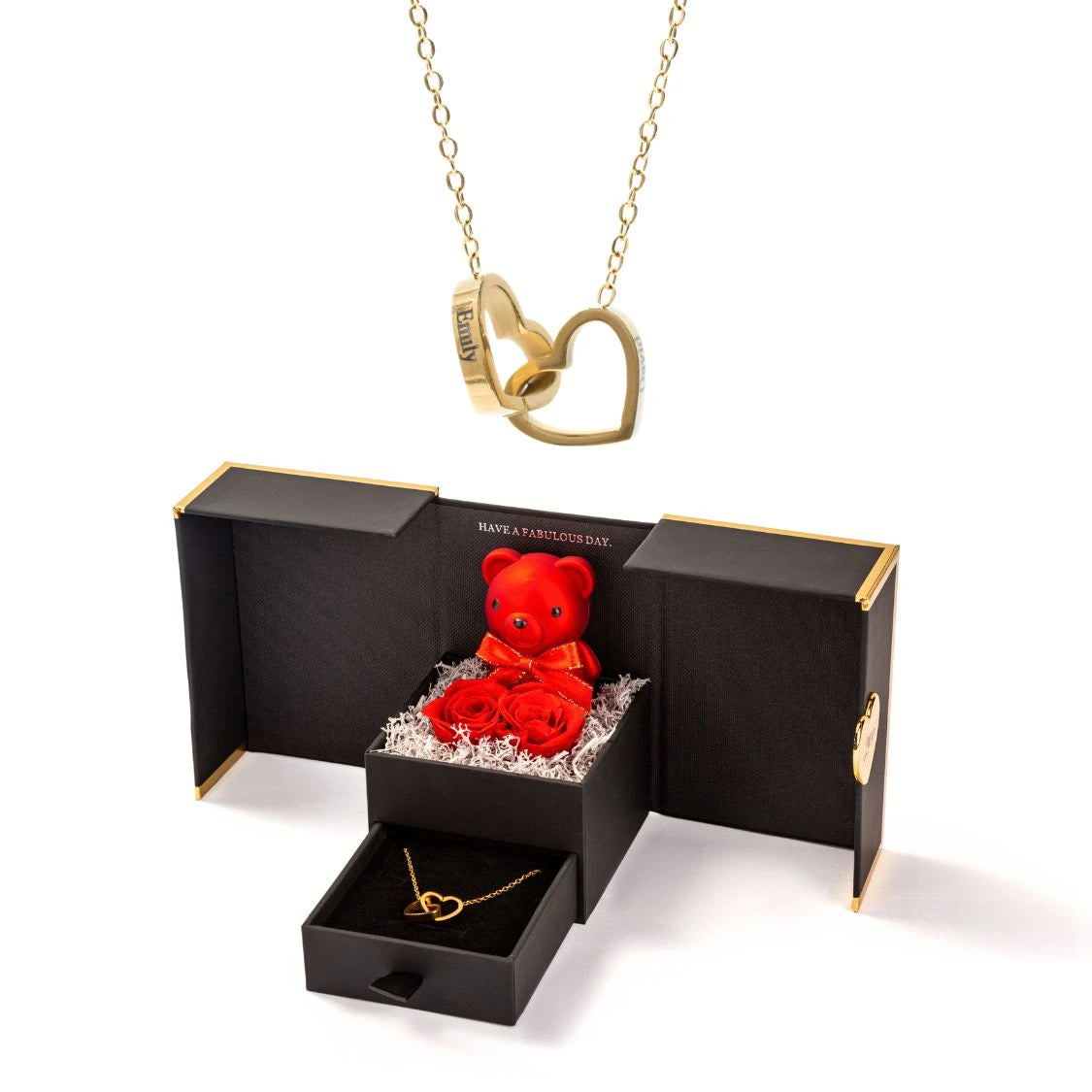 Mini Ours Éternel & Collier Personnalisé