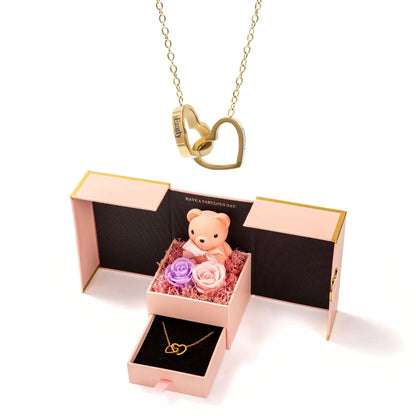 Mini Ours Éternel & Collier Personnalisé