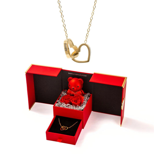Mini Ours Éternel & Collier Personnalisé