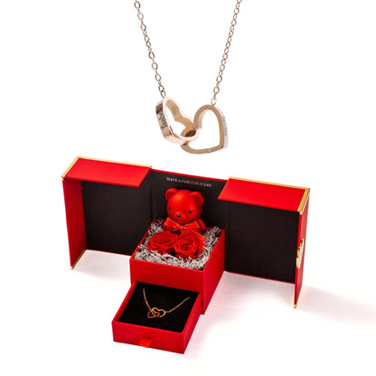 Mini Ours Éternel & Collier Personnalisé