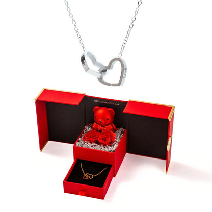 Mini Ours Éternel & Collier Personnalisé