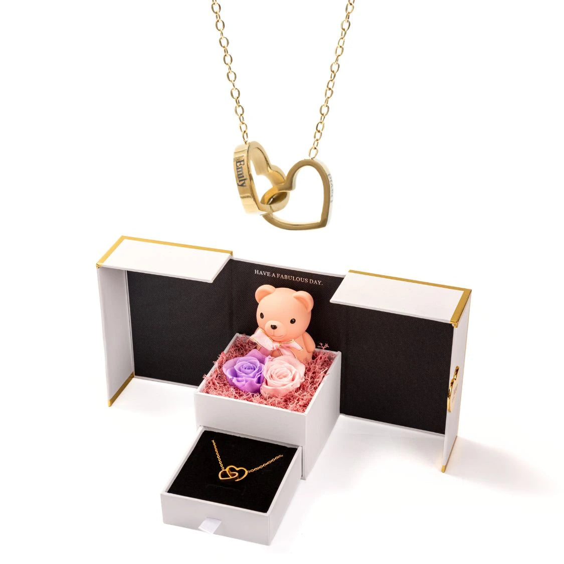 Mini Ours Éternel & Collier Personnalisé