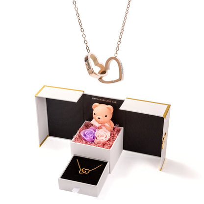 Mini Ours Éternel & Collier Personnalisé