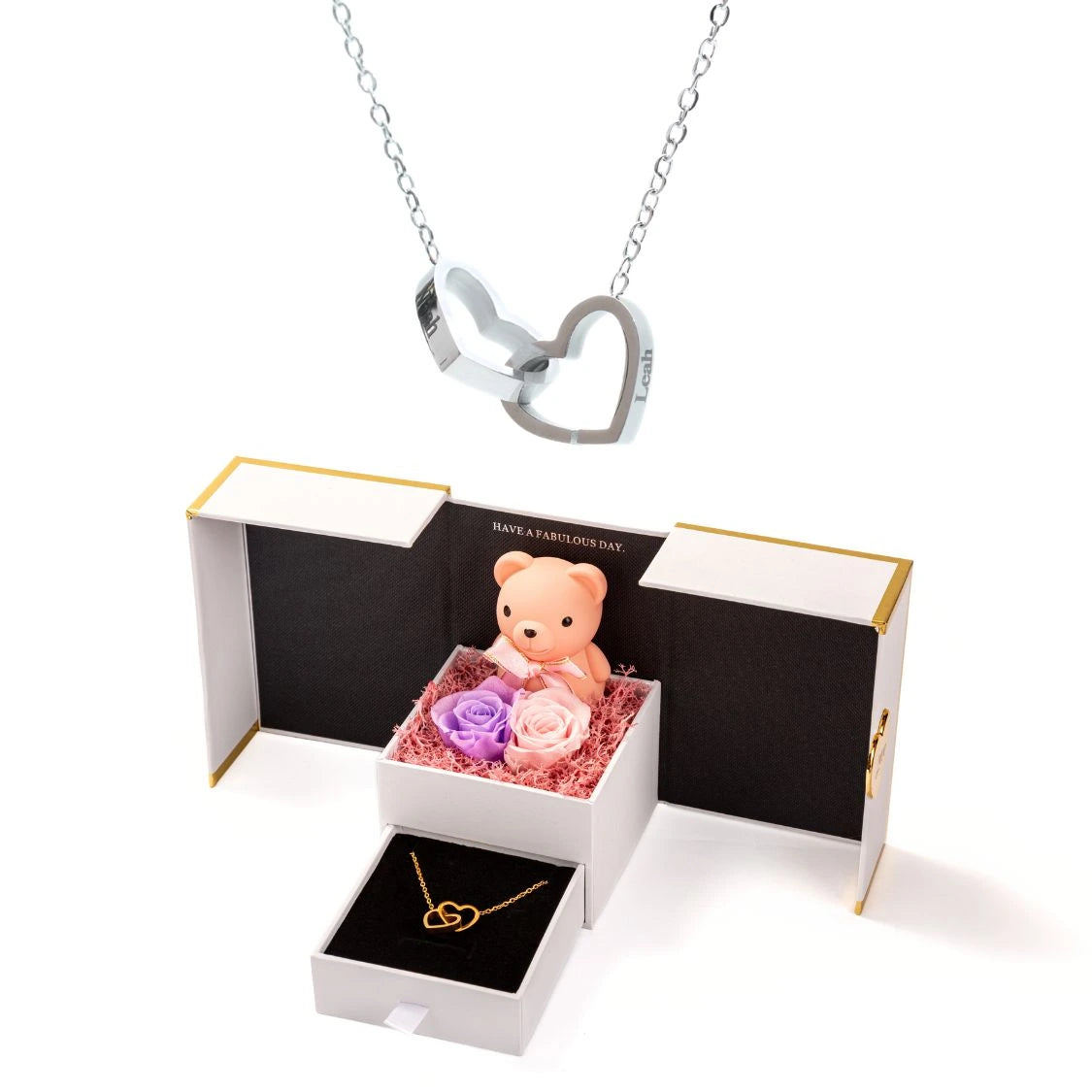 Mini Ours Éternel & Collier Personnalisé