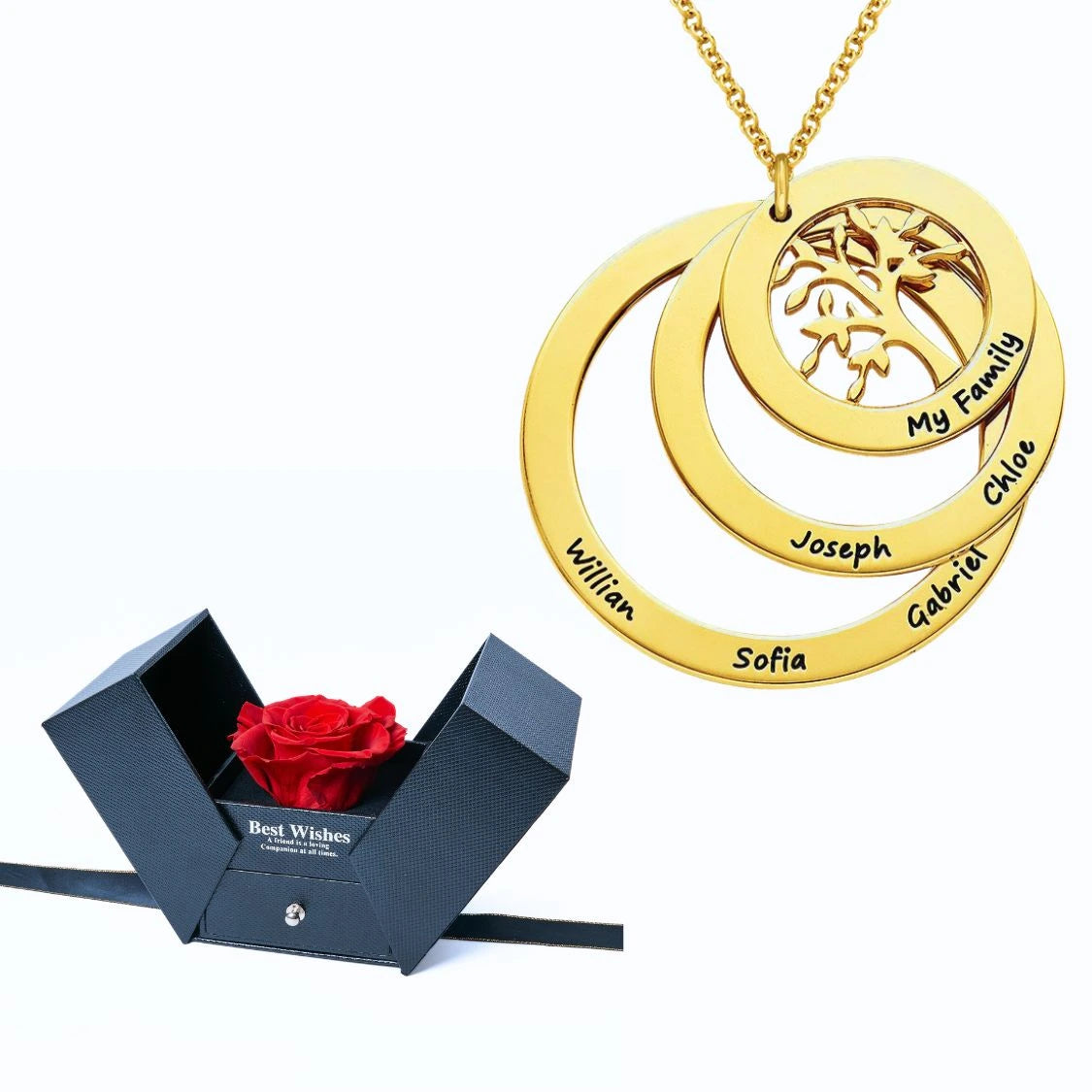 Cadeau Éternel & Collier Arbre de vie Personnalisé