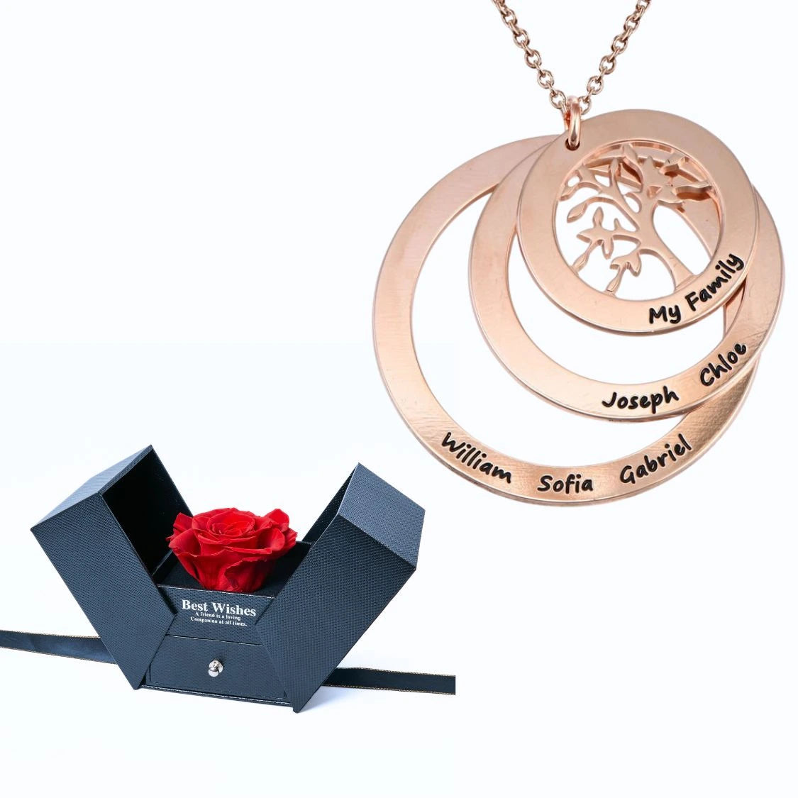 Cadeau Éternel & Collier Arbre de vie Personnalisé