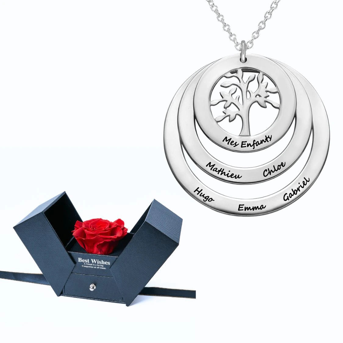 Cadeau Éternel & Collier Arbre de vie Personnalisé